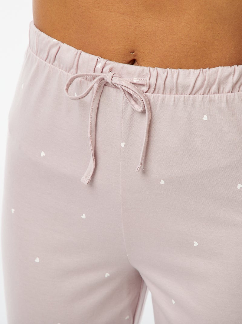 Conjunto de pijama largo - 2 piezas PURPURA - Kiabi