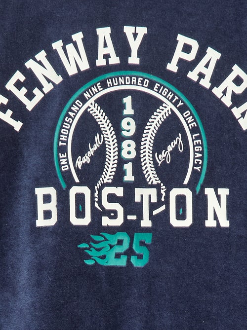 Conjunto de pijama largo bimateria camiseta + pantalón - 2 piezas - Kiabi