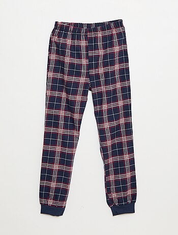 Conjunto de pijama largo bimateria camiseta + pantalón - 2 piezas