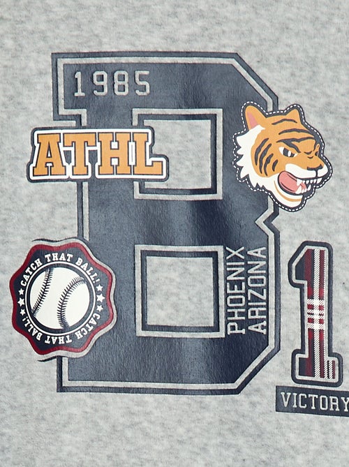 Conjunto de pijama largo bimateria camiseta + pantalón - 2 piezas - Kiabi