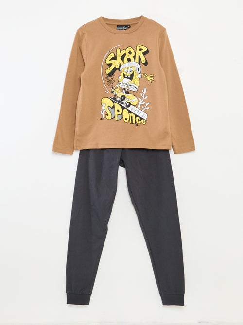 Conjunto de pijama largo 'Bob Esponja' camiseta + pantalón - 2 piezas - Kiabi
