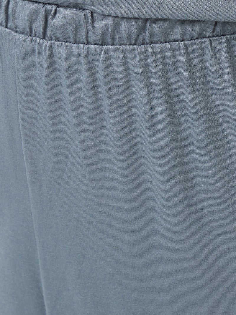 Conjunto de pijama largo camisa + pantalón - 2 piezas Gris - Kiabi