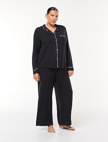 Conjunto de pijama largo camisa + pantalón - 2 piezas