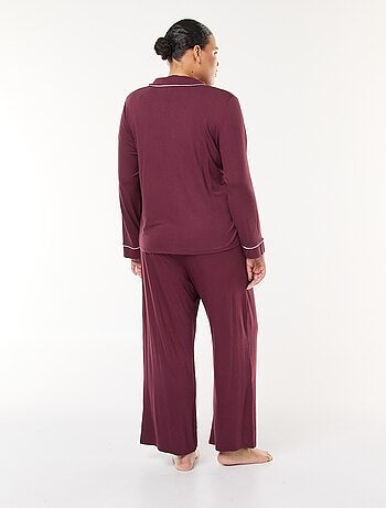 Conjunto de pijama largo camisa + pantalón - 2 piezas