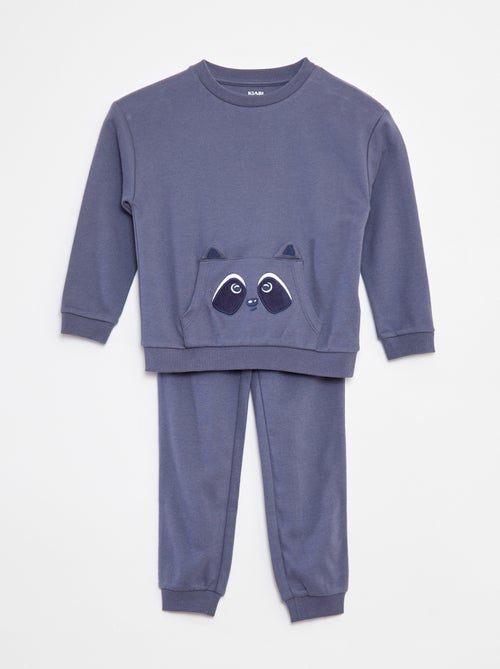 Conjunto de pijama largo camiseta + pantalón - 2 piezas - Kiabi