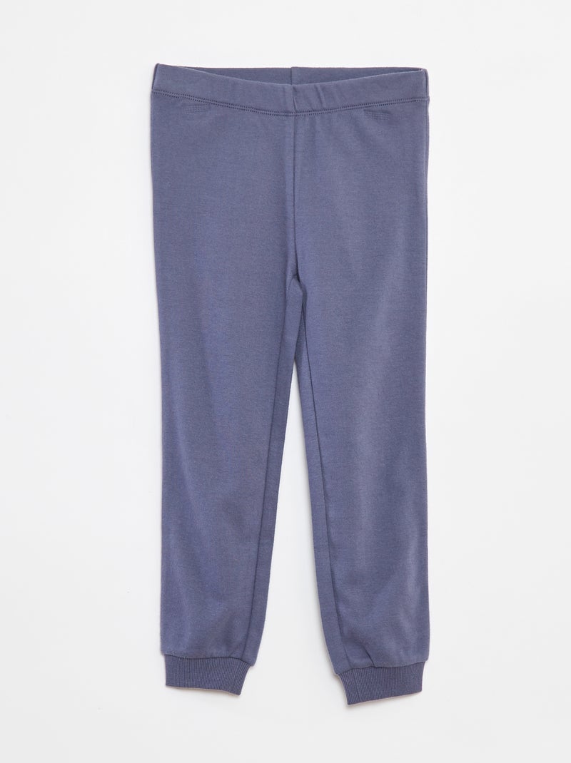 Conjunto de pijama largo camiseta + pantalón - 2 piezas Azul - Kiabi