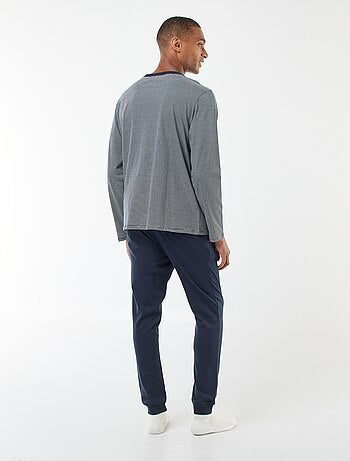 Conjunto de pijama largo camiseta + pantalón - 2 piezas