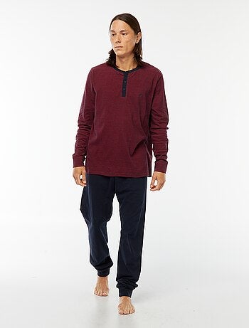 Conjunto de pijama largo camiseta + pantalón - 2 piezas