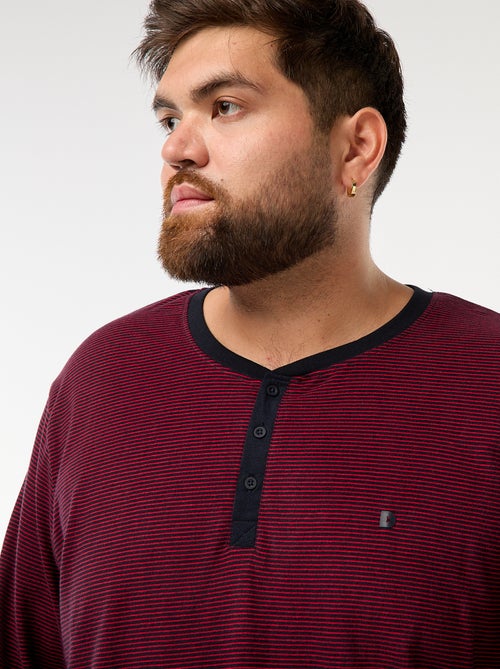 Conjunto de pijama largo camiseta + pantalón - 2 piezas - Kiabi