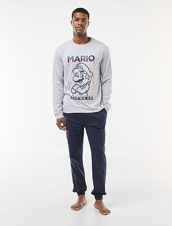 Conjunto de pijama largo camiseta + pantalón - 2 piezas