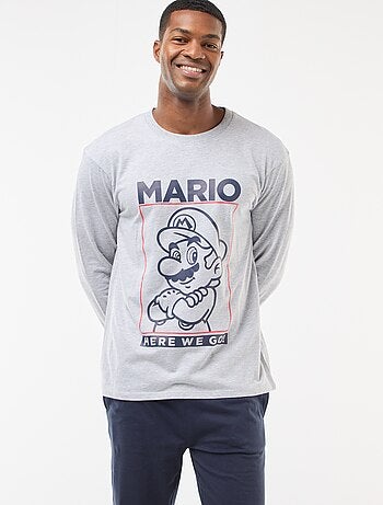 Conjunto de pijama largo camiseta + pantalón - 2 piezas