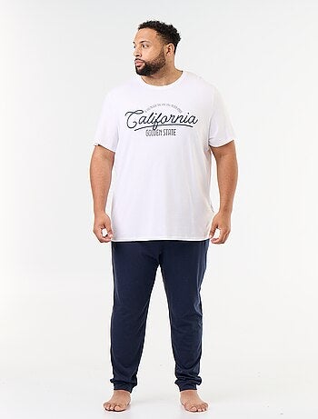 Conjunto de pijama largo camiseta + pantalón - 2 piezas
