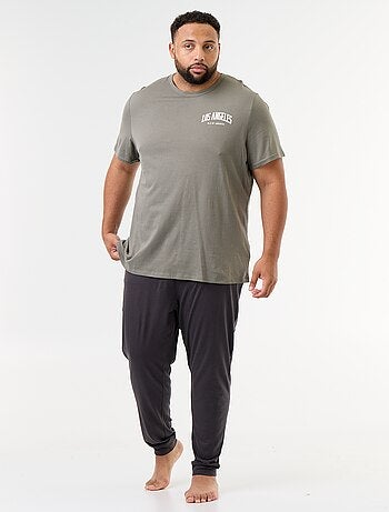 Conjunto de pijama largo camiseta + pantalón - 2 piezas
