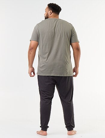 Conjunto de pijama largo camiseta + pantalón - 2 piezas
