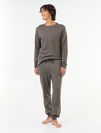 Conjunto de pijama largo camiseta + pantalón - 2 piezas