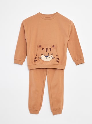 Conjunto de pijama largo camiseta + pantalón - 2 piezas