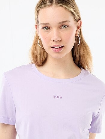 Conjunto de pijama largo camiseta + pantalón a cuadros - 2 piezas