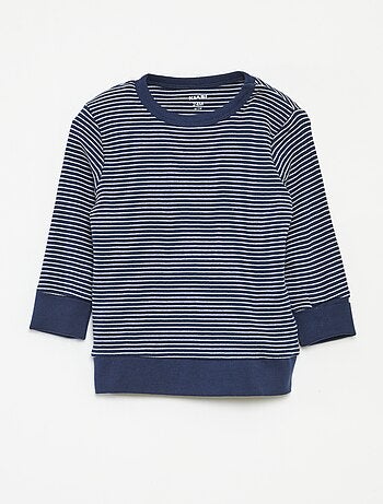 Conjunto de pijama largo camiseta + pantalón a rayas - 2 piezas