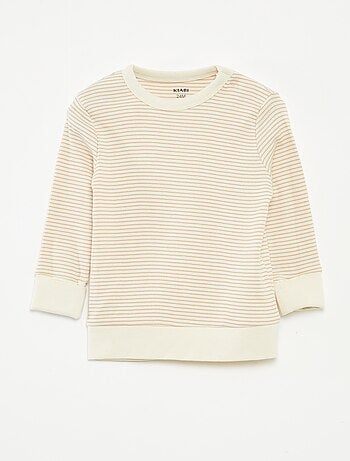 Conjunto de pijama largo camiseta + pantalón a rayas - 2 piezas