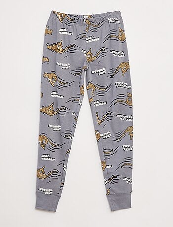 Conjunto de pijama largo camiseta + pantalón con estampado all over