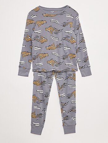 Conjunto de pijama largo camiseta + pantalón con motivo all over