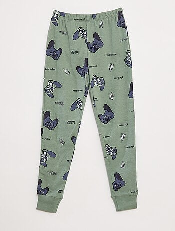 Conjunto de pijama largo camiseta + pantalón con motivo all over