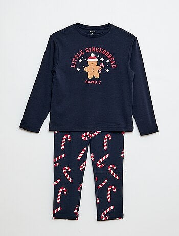 Conjunto de pijama largo camiseta + pantalón 'Navidad' - 2 piezas