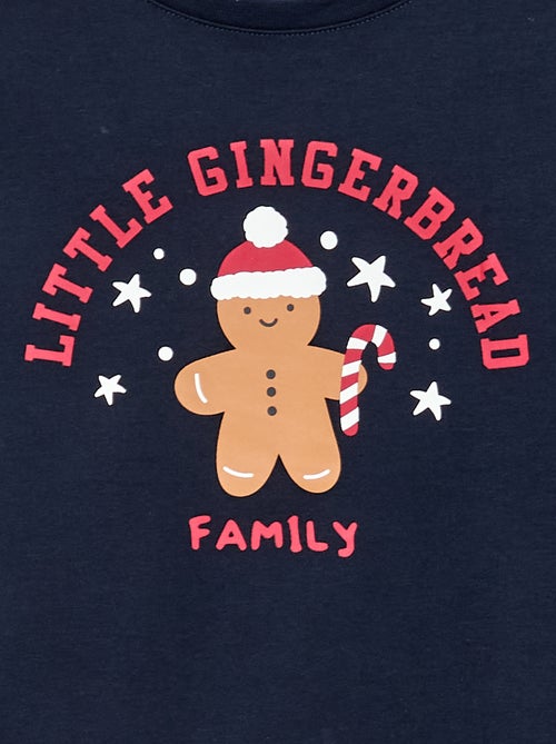 Conjunto de pijama largo camiseta + pantalón 'Navidad' - 2 piezas - Kiabi