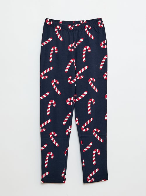 Conjunto de pijama largo camiseta + pantalón 'Navidad' - 2 piezas - Kiabi