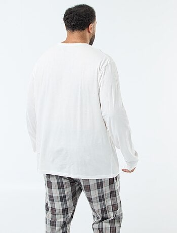 Conjunto de pijama largo con espíritu navideño - 2 piezas