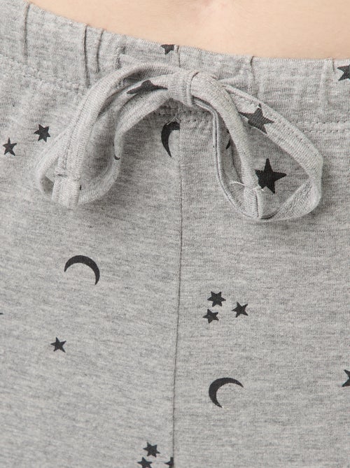 Conjunto de pijama largo de algodón - 2 piezas - Kiabi