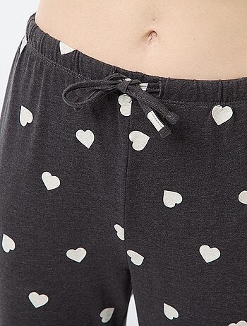 Conjunto de pijama largo de algodón - 2 piezas