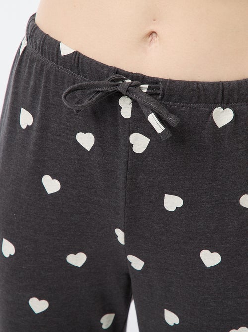 Conjunto de pijama largo de algodón - 2 piezas - Kiabi