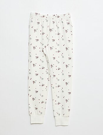 Conjunto de pijama largo de felpa + chaleco sin mangas efecto borreguito - 3 piezas