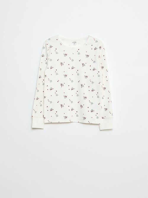 Conjunto de pijama largo de felpa + chaleco sin mangas efecto borreguito - 3 piezas - Kiabi