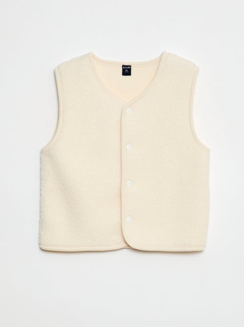 Conjunto de pijama largo de felpa + chaleco sin mangas efecto borreguito - 3 piezas - Kiabi