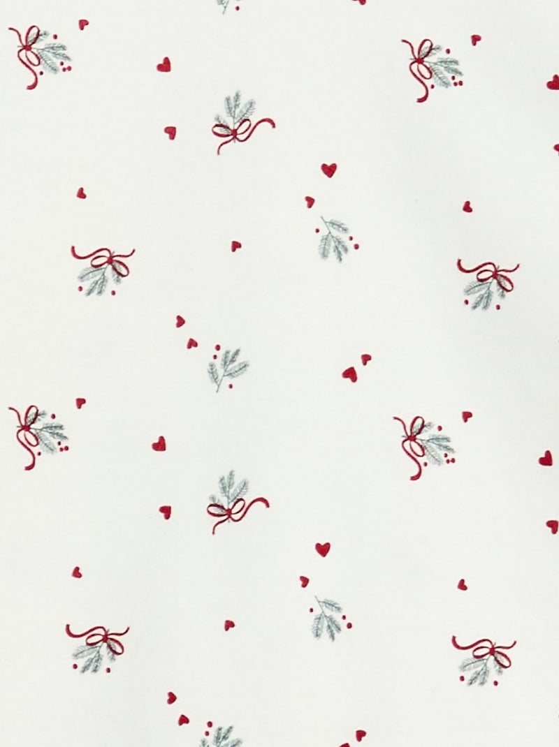 Conjunto de pijama largo de felpa + chaleco sin mangas efecto borreguito - 3 piezas Blanco - Kiabi
