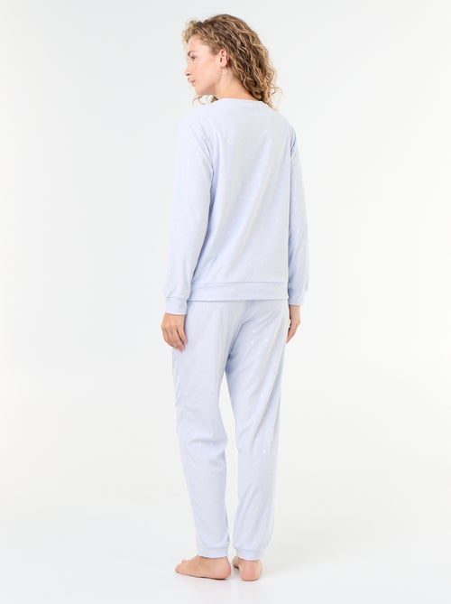 Conjunto de pijama largo de forro polar - 2 piezas - Kiabi