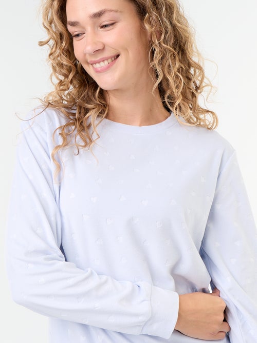 Conjunto de pijama largo de forro polar - 2 piezas - Kiabi