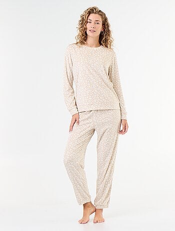Conjunto de pijama largo de forro polar - 2 piezas