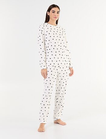 Conjunto de pijama largo de forro polar - 2 piezas