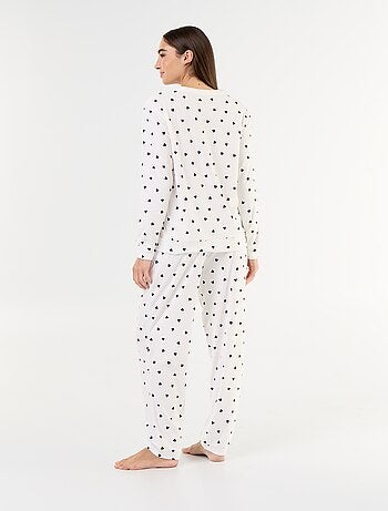 Conjunto de pijama largo de forro polar - 2 piezas