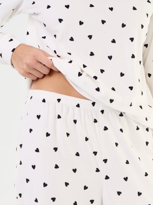 Conjunto de pijama largo de forro polar - 2 piezas - Kiabi