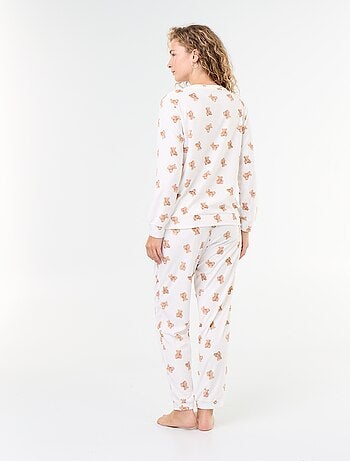 Conjunto de pijama largo de forro polar - 2 piezas