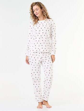 Conjunto de pijama largo de forro polar - 2 piezas