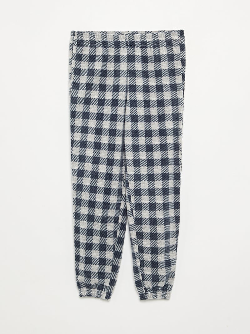 Conjunto de pijama largo de forro polar - 2 piezas Gris - Kiabi
