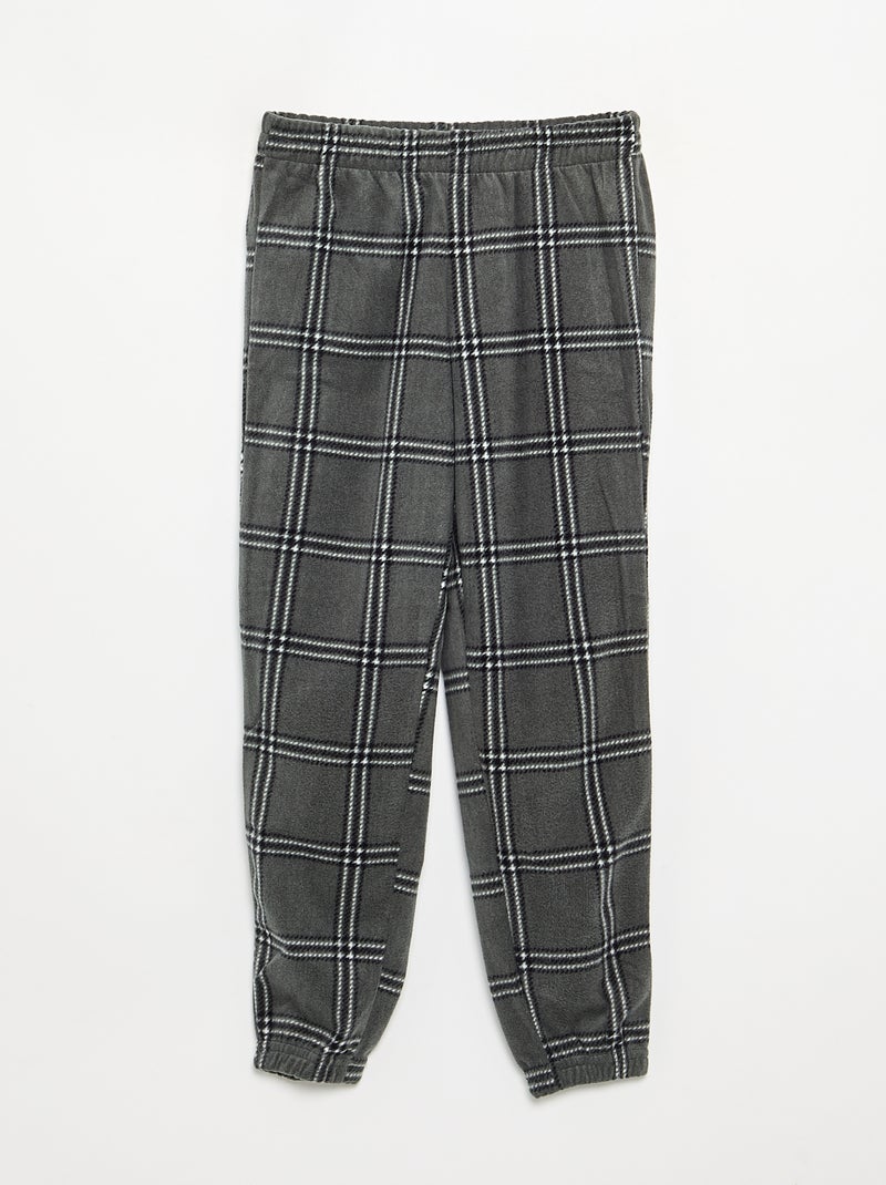 Conjunto de pijama largo de forro polar - 2 piezas Verde - Kiabi