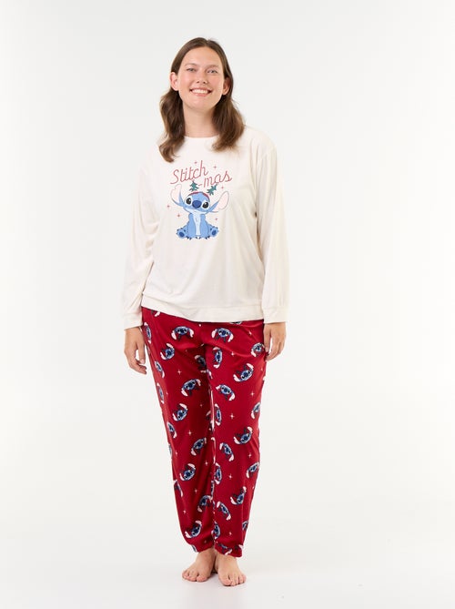 Conjunto de pijama largo de forro polar \'Disney\' \'Stitch\' - 2 piezas - Kiabi Conjunto de pijama largo de forro polar \'Disney\' \'Stitch\' - 2 piezas - Kiabi