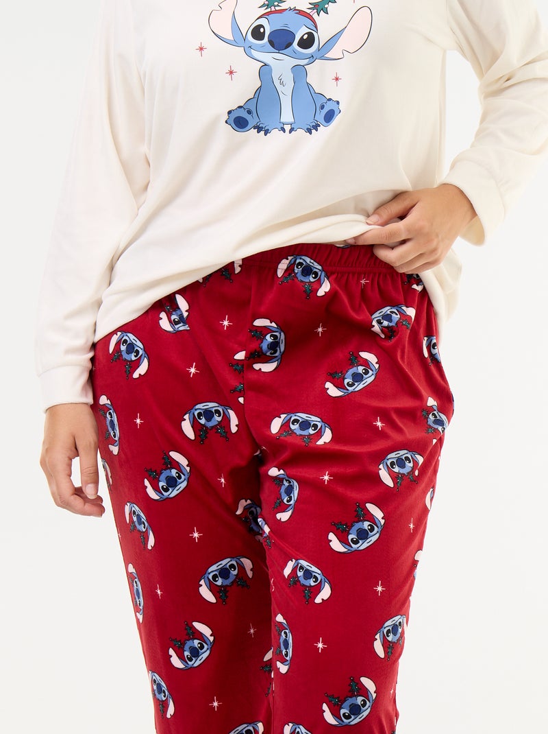 Conjunto de pijama largo de forro polar \'Disney\' \'Stitch\' - 2 piezas Rojo - Kiabi