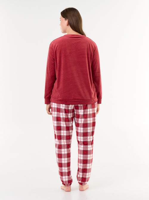 Conjunto de pijama largo de forro polar 'Navidad' 'Disney' 'Minnie' - 2 piezas - Kiabi Conjunto de pijama largo de forro polar 'Navidad' 'Disney' 'Minnie' - 2 piezas - Kiabi